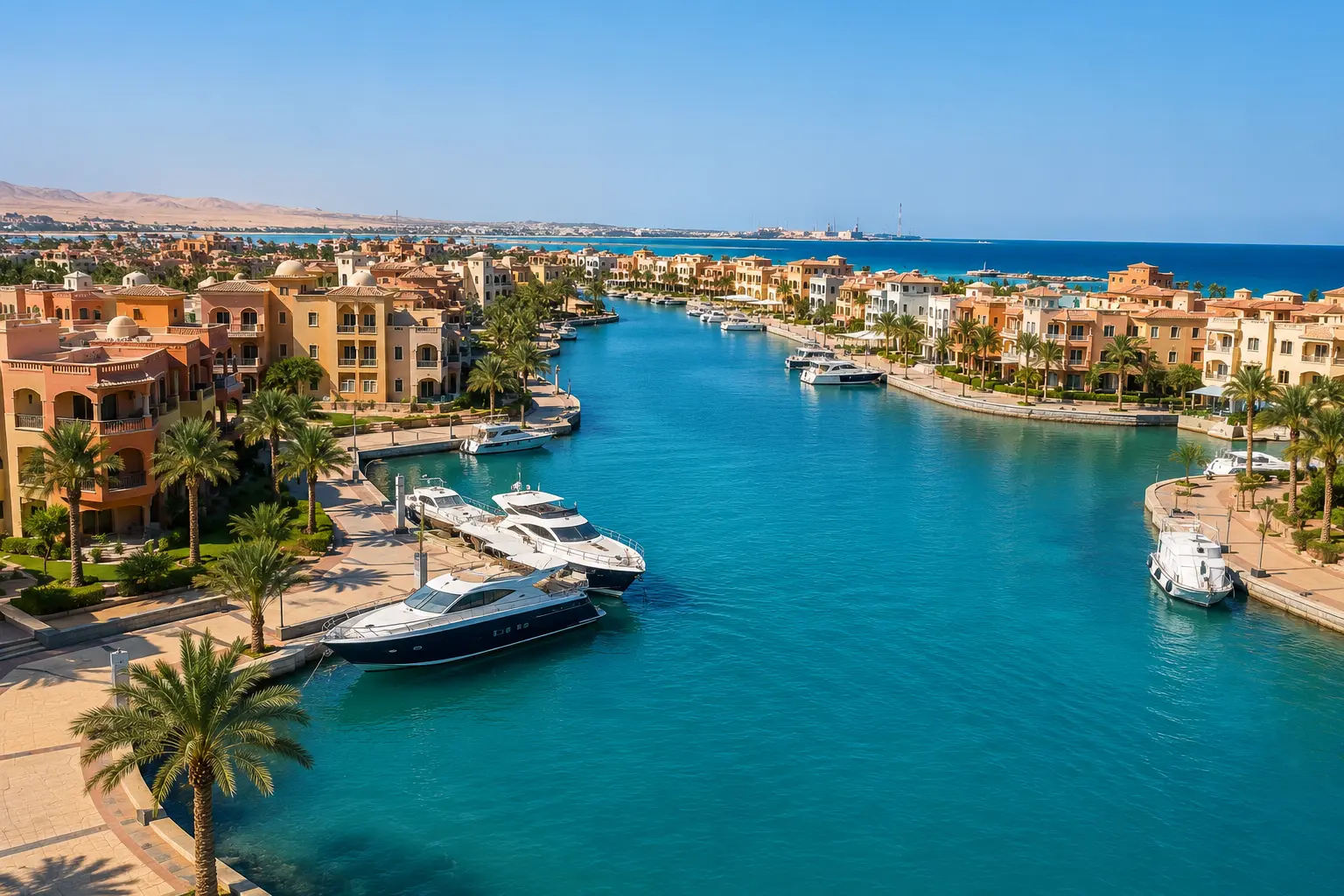 Luxusresorts und Lagunen in El Gouna am Roten Meer