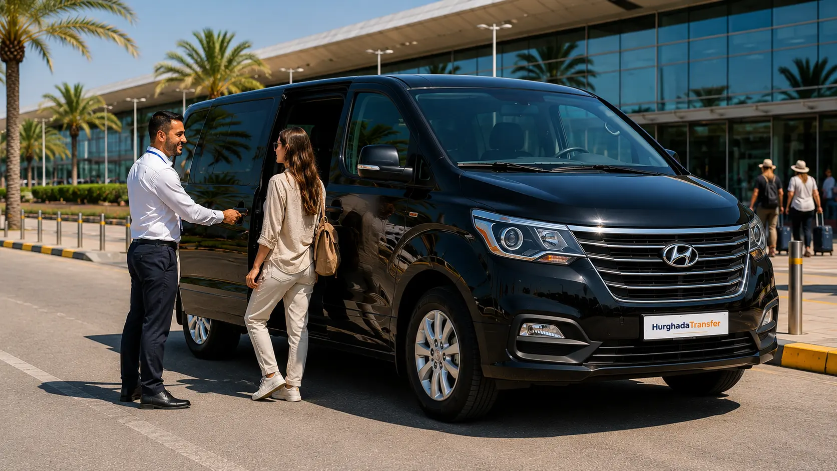 Modern air-conditioned transfer vehicle in Hurghada